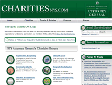 Tablet Screenshot of charitiesnys.com